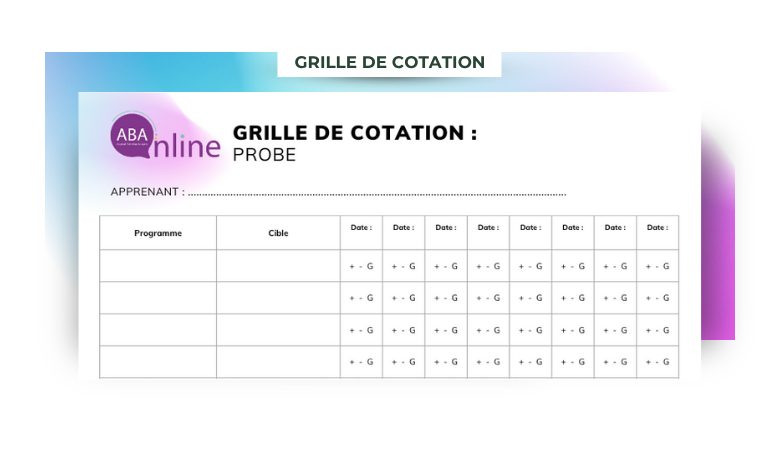 Grille de cotation probe